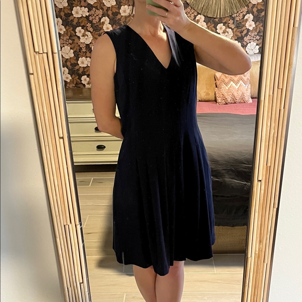 Calvin Klein Navy Sleeveless Midi Dress